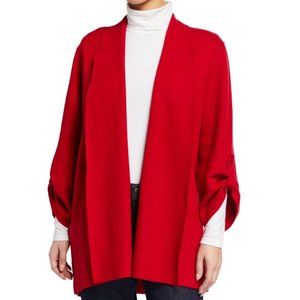 NWT Eileen Fisher Lightweight Boiled Wool Coat, Garnet (med)